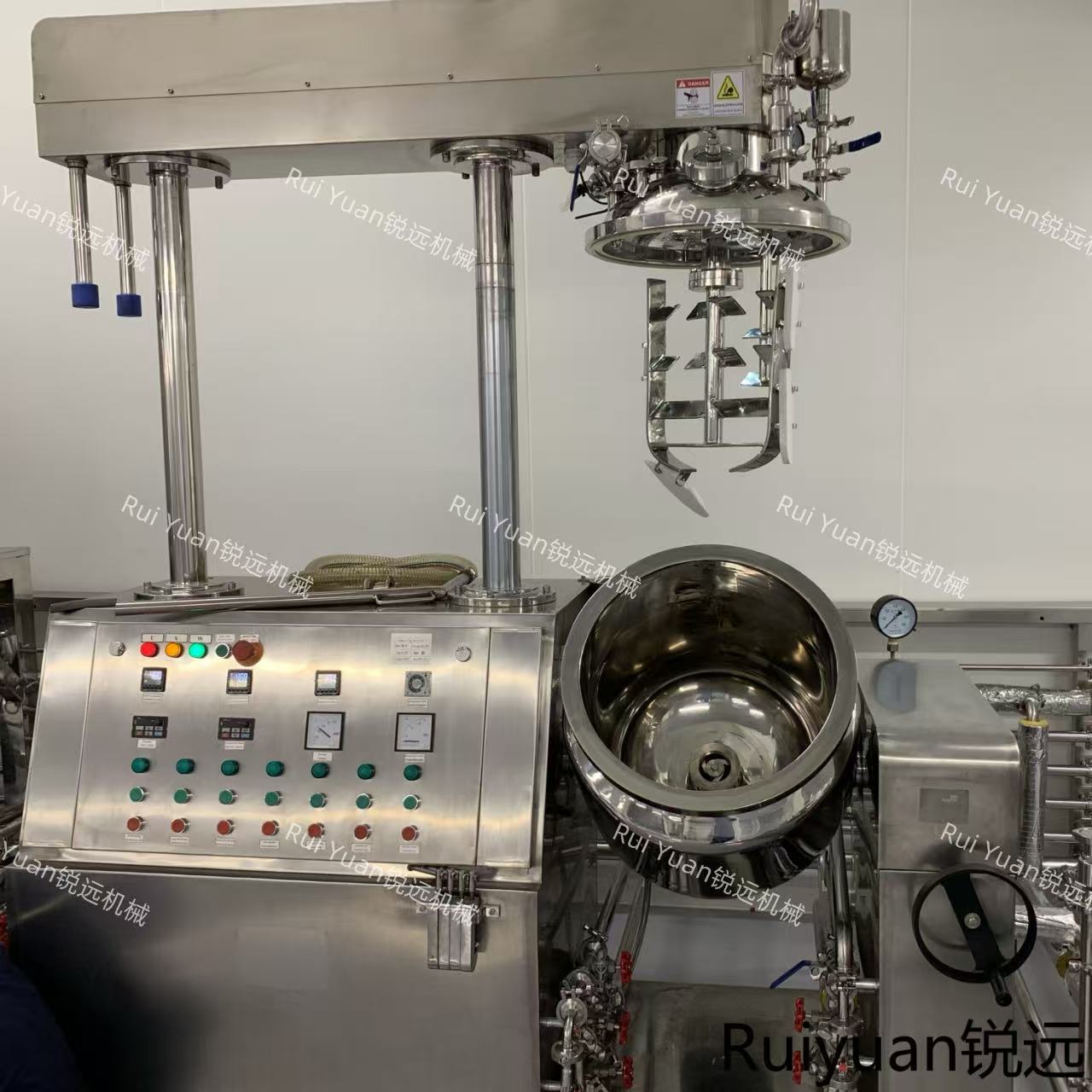 Ruiyuan Professional All-in-One Automatic Vacuum Homogenizer Cream Manufacturing Equipment for Makeup &amp; Skincare