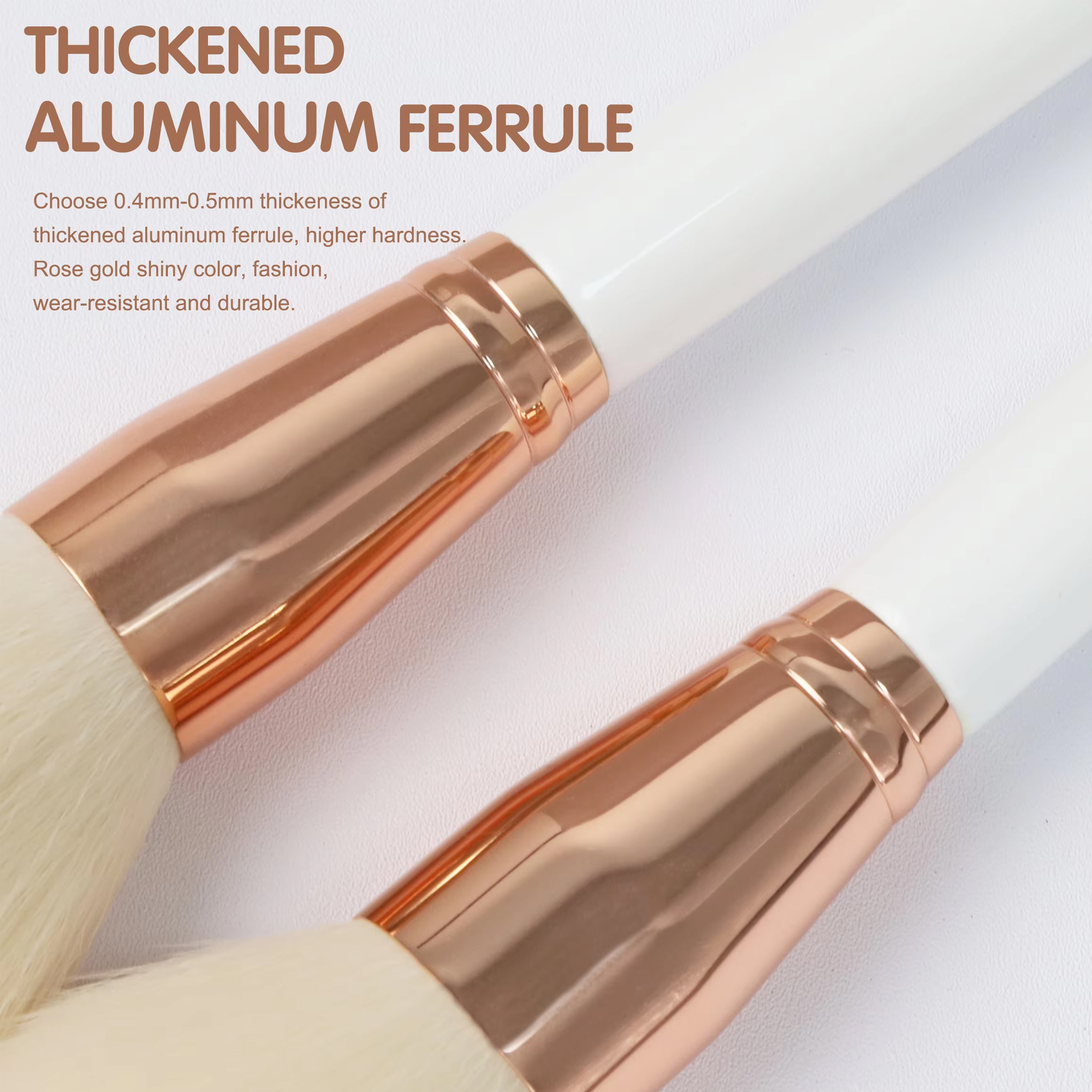 EMF 18pcs Rose Gold Professional Luxury Wood Handle Synthetic Hair Face Makeup Brush Set High Quality Custom Brand