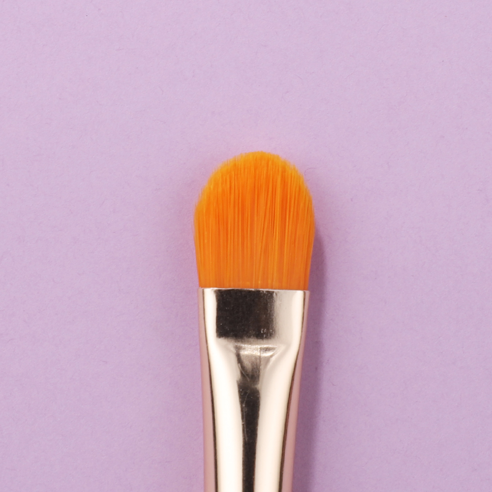 Private Labels Thin Flat Single One Concealer Makeup Brush Beauty Tools Synthetic Vegan Hair for Makeup Portable
