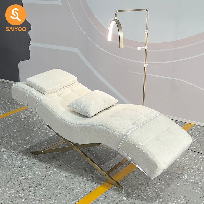 S Shape Eyelash Extension Bed For Beauty Manicure Facial And Microblading Salon Use