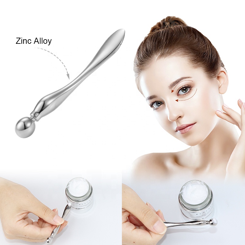 Hot Sale Luxury Gold Metal Multi-Function Eye Cream Spatula Premium Cosmetic Applicator Beauty Tool Massager Stick Roller Makeup