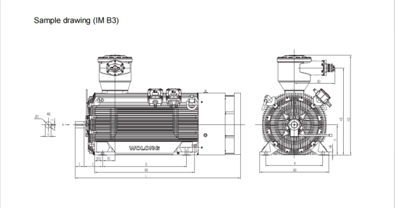 YB3 series motor performance 10kV - 4