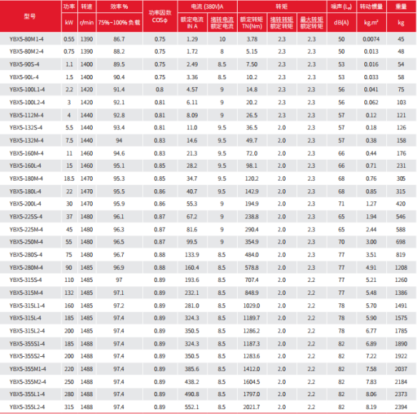 YBX5 Technical Parameters 2