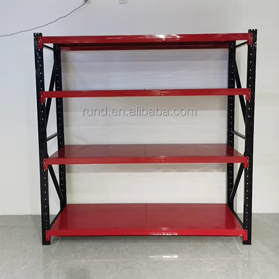 Q235B Steel Storage Shelves Heavy Duty 200KG Capacity Floor Rack with Multi-Layer Large Display for Modern Use