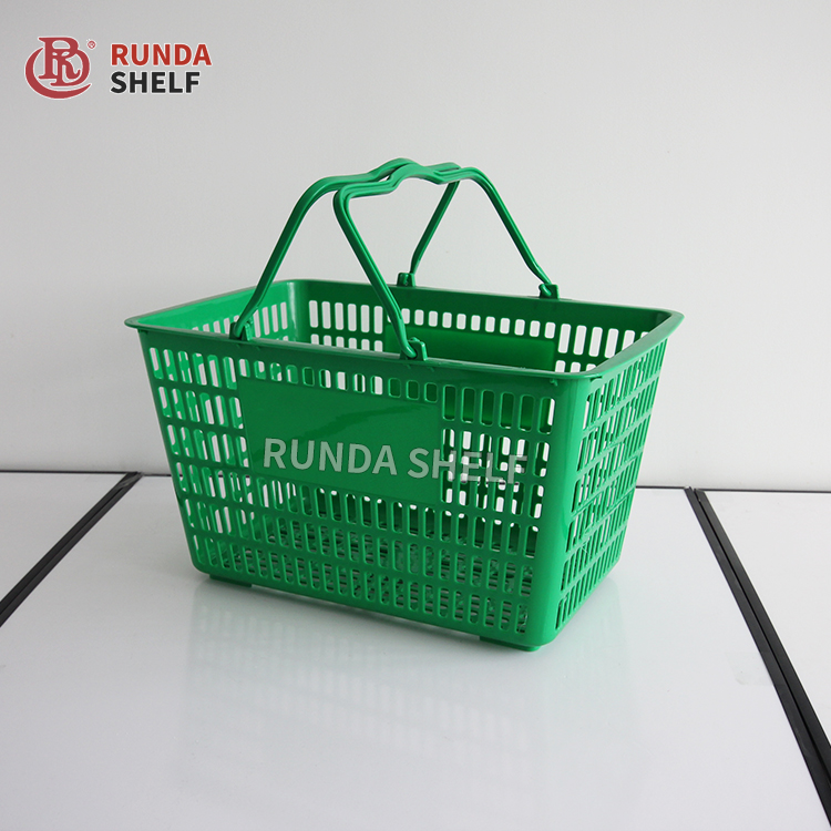 Durable PP Material Plastic Shopping Basket for Hand Shopping in Supermarkets