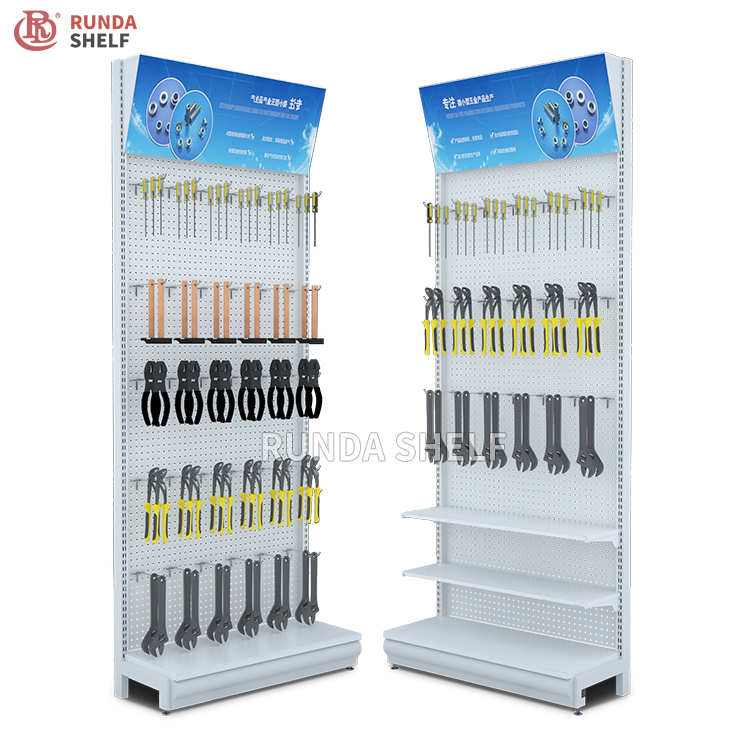 For Hardware Store Floor Display Hanging Display Shelves Tool Wall Shelf Hardware Display Racks and Stands