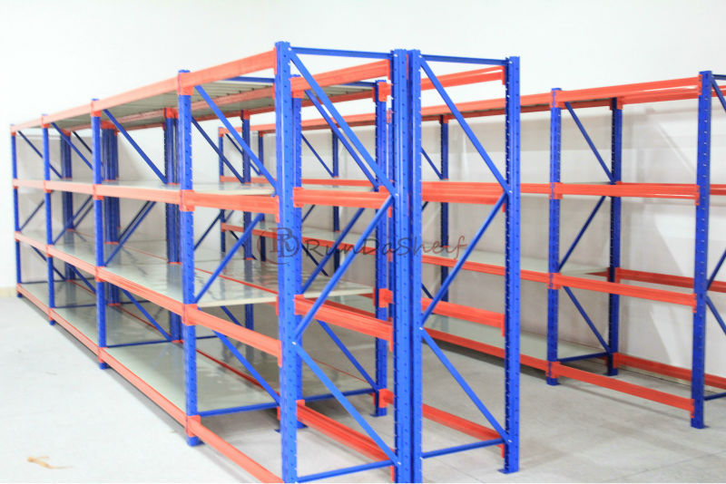 5-Layer Adjustable Steel Warehouse Rack Light Duty Overhead Garage Storage for Industrial Durable Metal Shelf Powder Coating