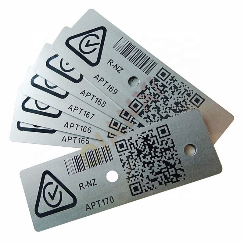 Heavy Duty Industrial Tracking Labels for Aluminium Qr Code Plates