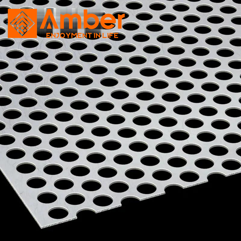 Custom Size Round Hole Aluminum Perforated Metal Sheet Plate for Decorative Building Facades