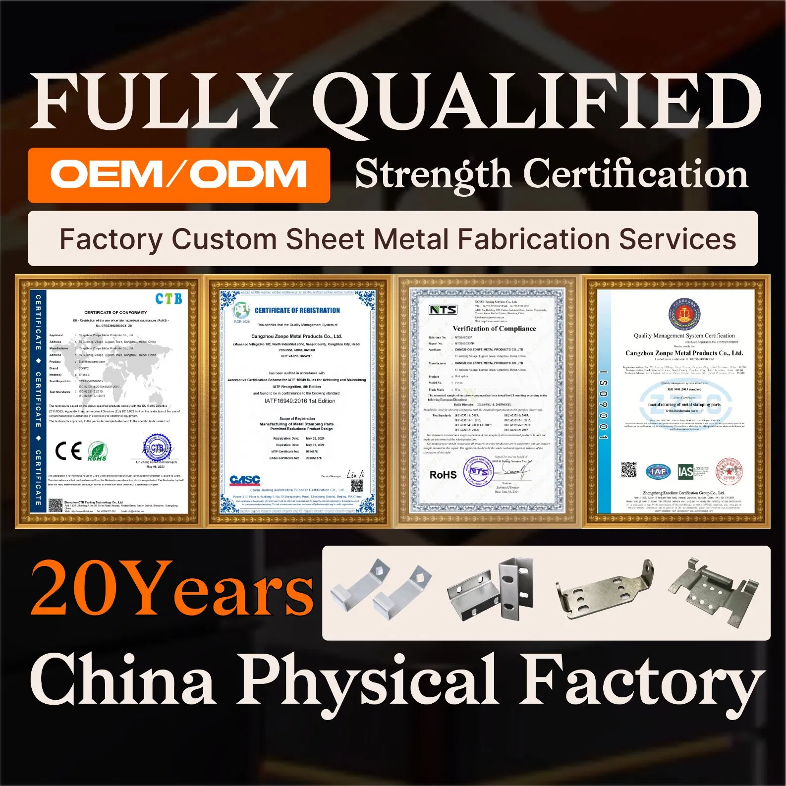 Heavy Duty Carbon Steel Sheet Metal Fabrication Long Fixing Plate with Ral3020 Red Powder Coating for Industrial Equipment