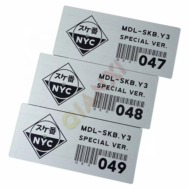 Heavy Duty Industrial Tracking Labels for Aluminium Qr Code Plates