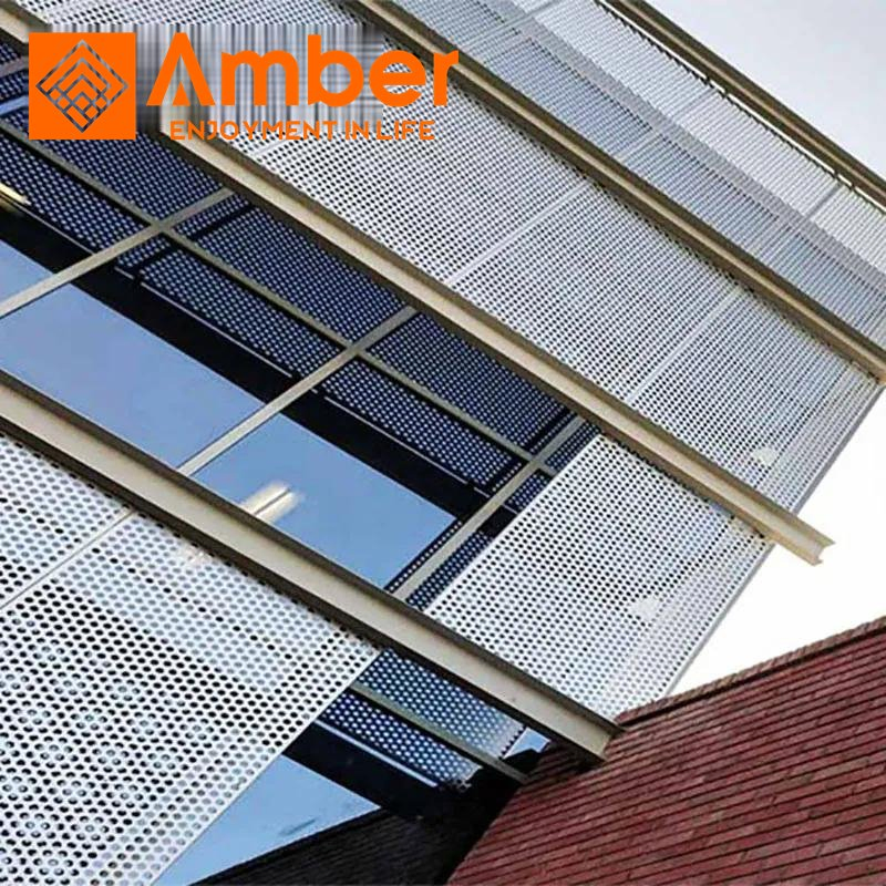 Custom Size Round Hole Aluminum Perforated Metal Sheet Plate for Decorative Building Facades