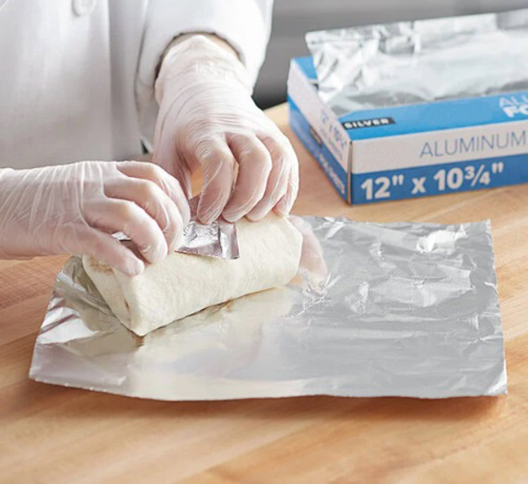 Kitchen Food Aluminium Packing Paper Embossed Aluminum Foil Pop up Foil Sheets