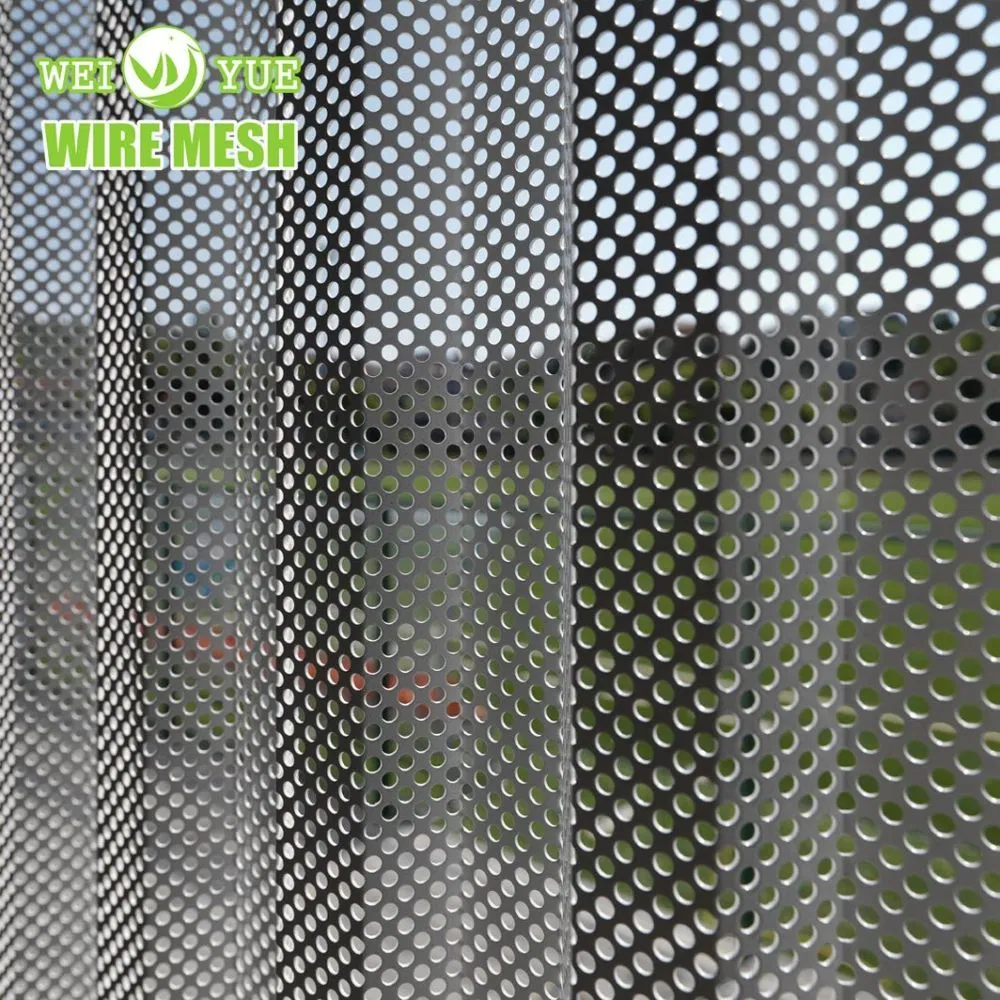 Powder-Coated Aluminum Galvanized Steel Perforated Metal Facade Sheet for Building