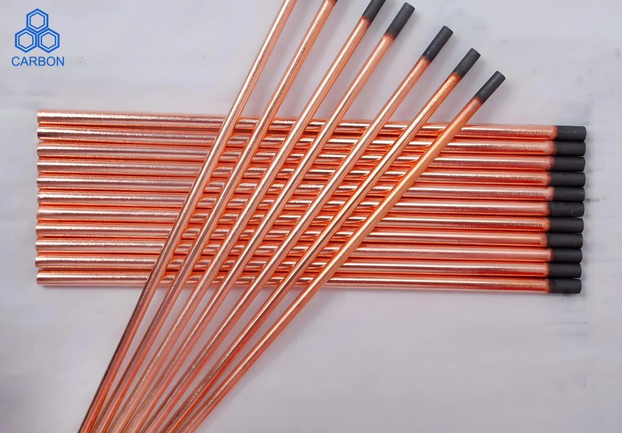 Carbon Arc Air Gouging Rods Copper Coated Round/Flat Carbon Rod 335mm Welding Materials