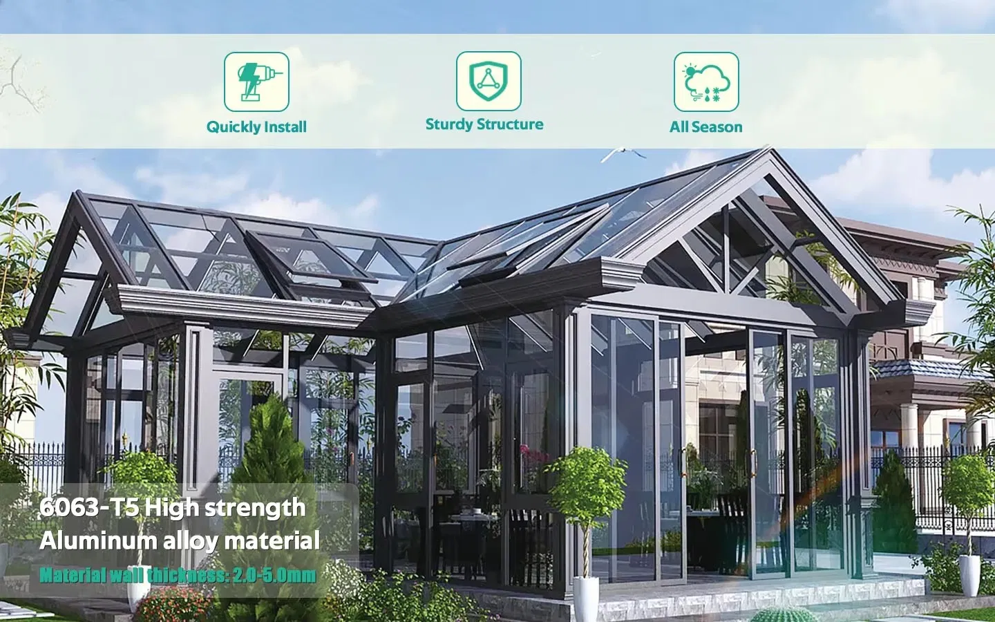 Modern Eco-Friendly Crystal Clear Roofing