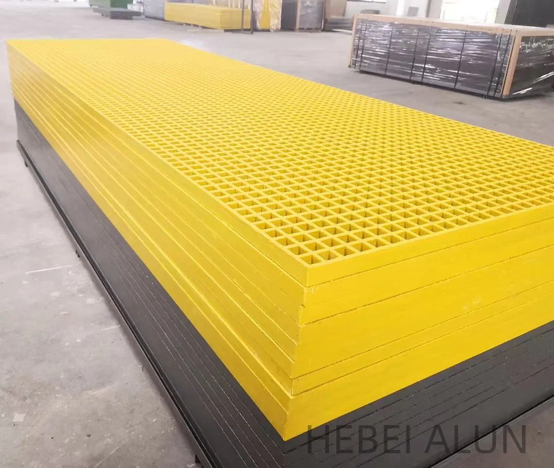 Grating Fiberglass Grating Walkway with Gritted Surface for Anti-Slip Solution