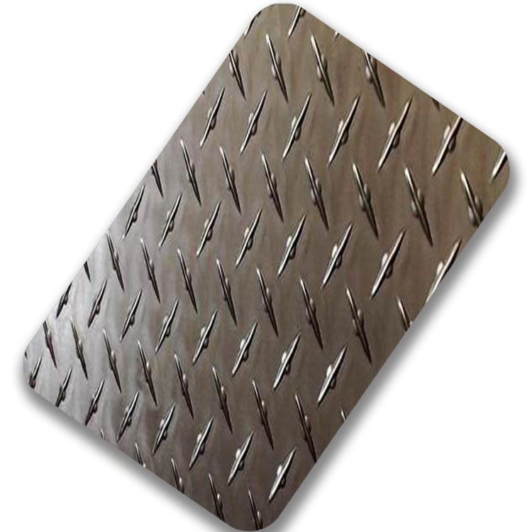 Wholesales Price 4X8 4X10 1mm 1.2mm Silver Checkered Floor Stainless Steel Decorative Material