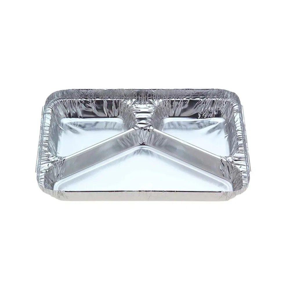 High Quality 3 Compartment Disposable Aluminum Foil Plates