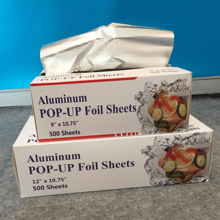 Precut Foil Sheets 12"X10.75" Silver 500/Box Interfolded Aluminum Foil Sheets