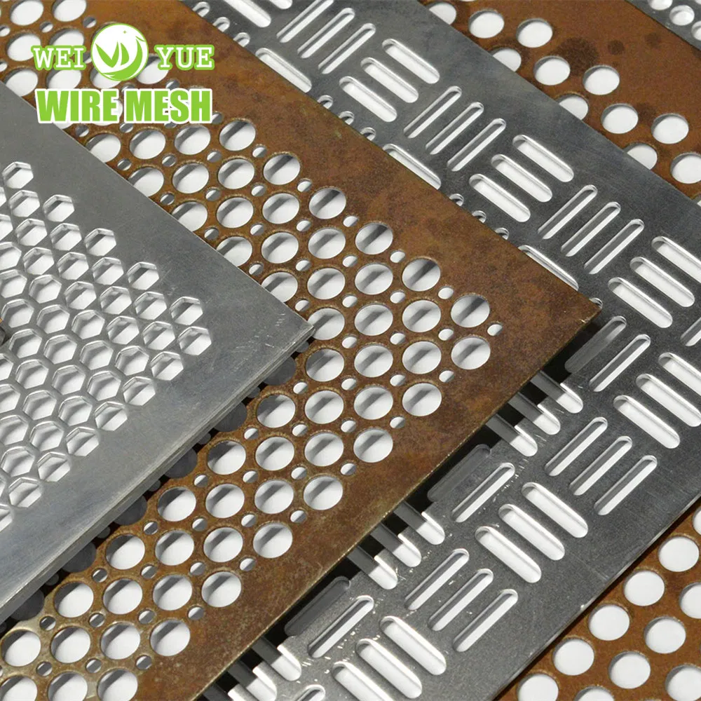 Powder-Coated Aluminum Galvanized Steel Perforated Metal Facade Sheet for Building