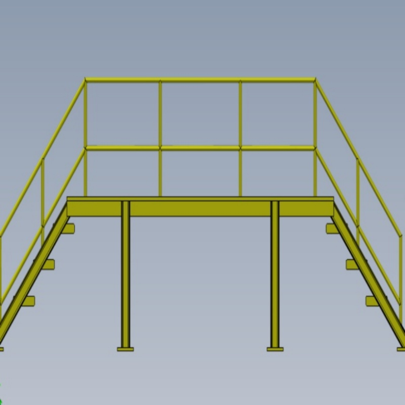 Customisable Industrial Style Steel Staircase with Non-Slip Handrail Metal Welding