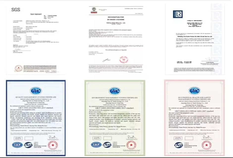 Certificates