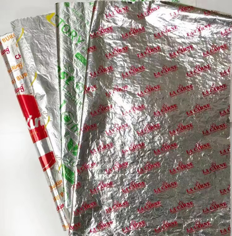 Aluminum Foil Wrapping Paper Sheet for Hamburger and Hot Dog Package