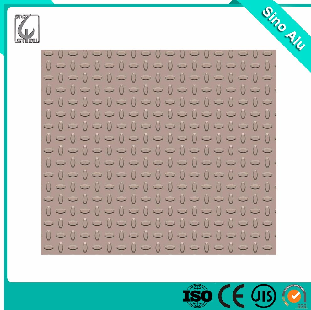 ASTM 1000 3000 5000 Color Coated Embossed Aluminum Plate/Sheet for Construction