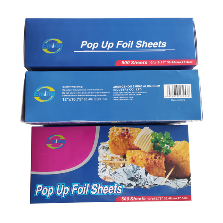Precut Foil Sheets 12"X10.75" Silver 500/Box Interfolded Aluminum Foil Sheets
