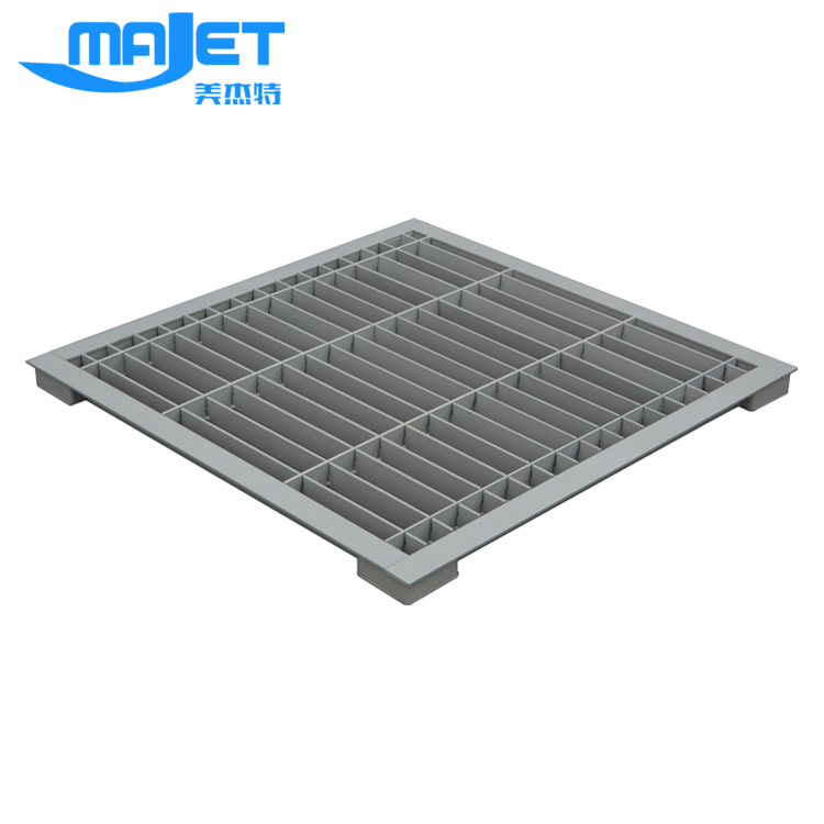 Aluminum Grating Panel Crystal White or Grey Flek Powder Coat Finishes