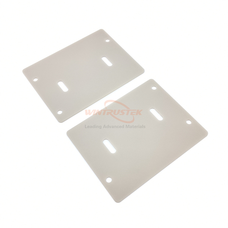 Customized Aluminum Nitride Ceramic Aln Sheet with Holes for Electrical Insulation