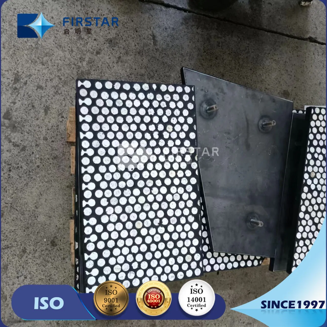 Heavy-Duty Rubber Ceramic Wear Plate for Industrial Feeders