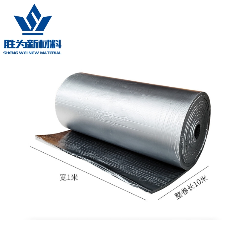 3/4" Thickness Self-Adhesive Rubber Foam Insulation Sheet with Aluminum Foil Rubber Foam Insulation Material