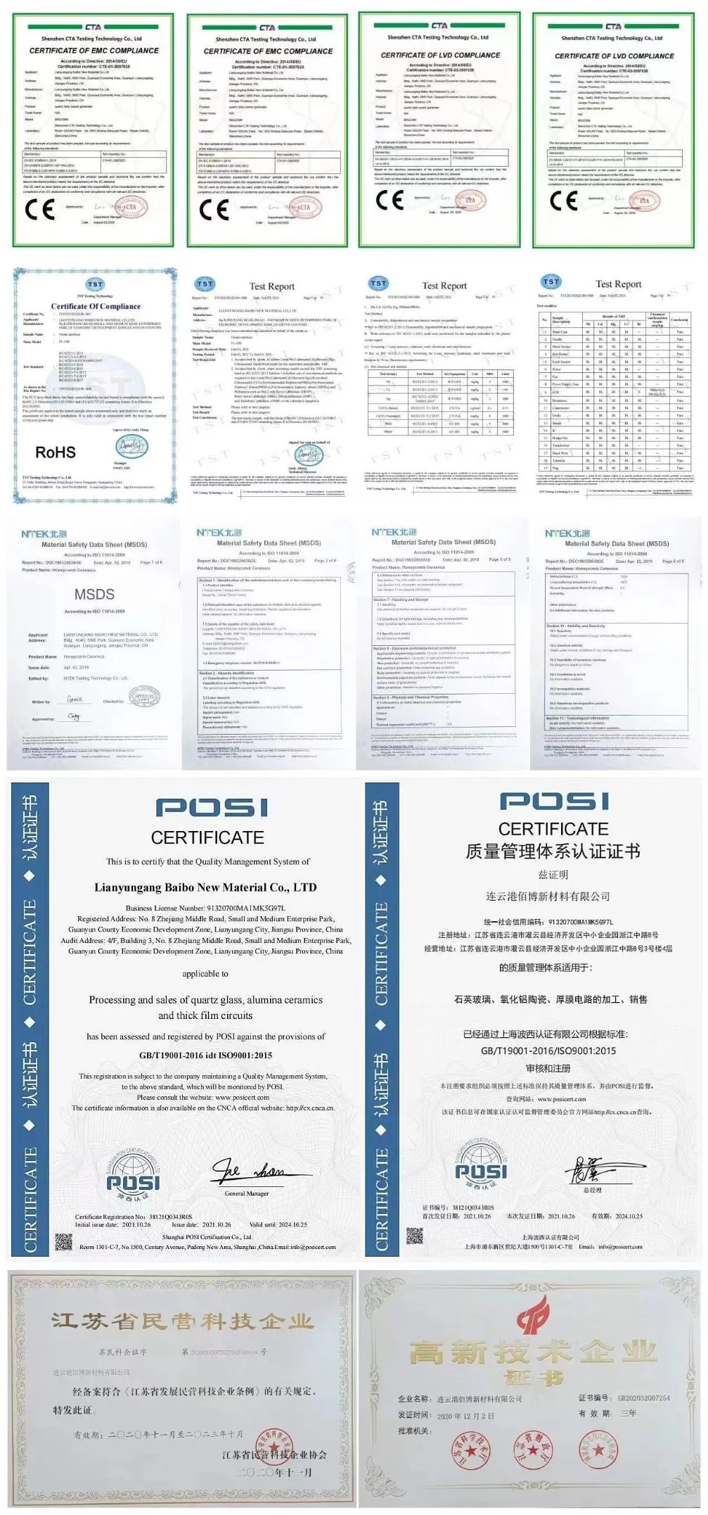 Certifications