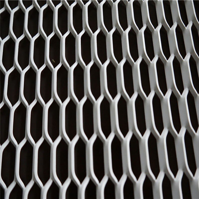 Durable Metal Carbon Steel Outside Powder Coated Facade and Wall Caldding Aluminium Flattened and Raised Stainless Steel Expanded Metal Mesh