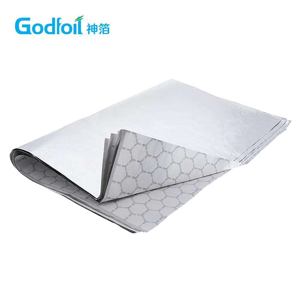 Sandwich Wrapping Paper Hamburger Foil Paper Custom Food-Grade Fast Food Disposable Packaging Aluminum Pre-Cut Foil Sheets