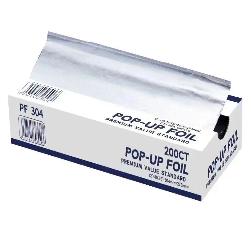 Pop up Foil 200 500 Sheets Aluminium Foil Sheet for Food Burger