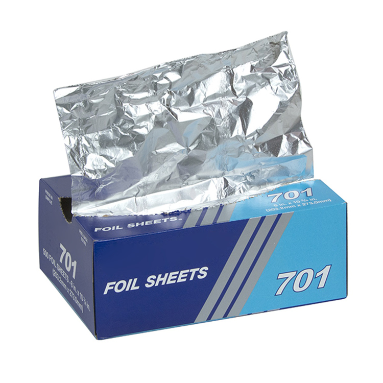 Kitchen Food Aluminium Packing Paper Embossed Aluminum Foil Pop up Foil Sheets