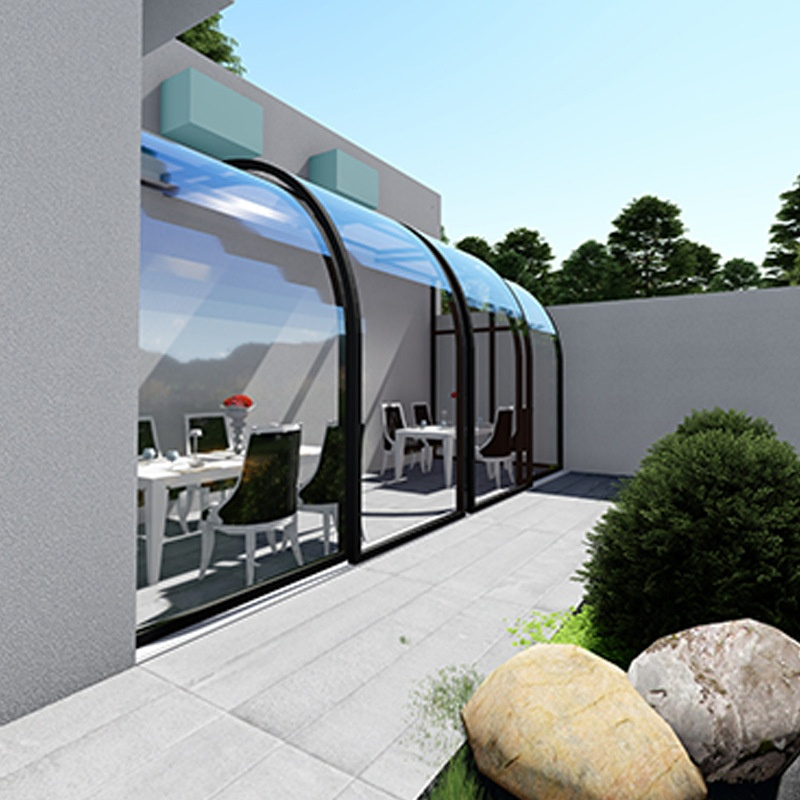 Modern Eco-Friendly Crystal Clear Roofing Sheets for Hotel Patio Carport &amp; Pergola-Storm-Resistant Polycarbonate UV Protection