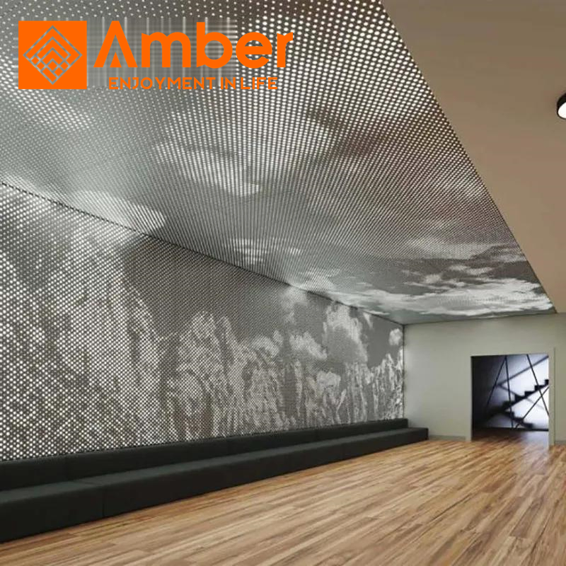 Custom Size Round Hole Aluminum Perforated Metal Sheet Plate for Decorative Building Facades