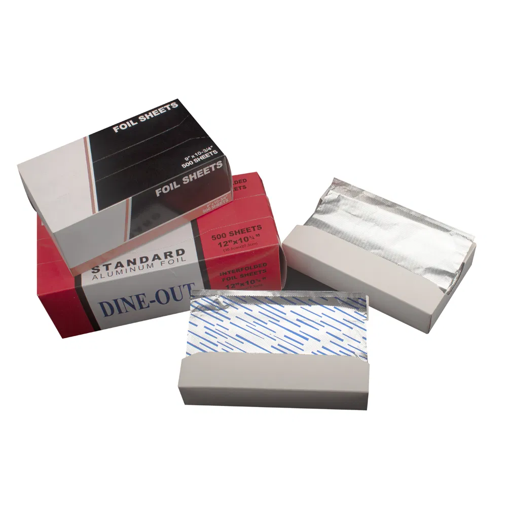 Customized Pre-Cut Aluminum Foil Sheet Color Embossed Pop-up Aluminum Foil Food Packaging Box