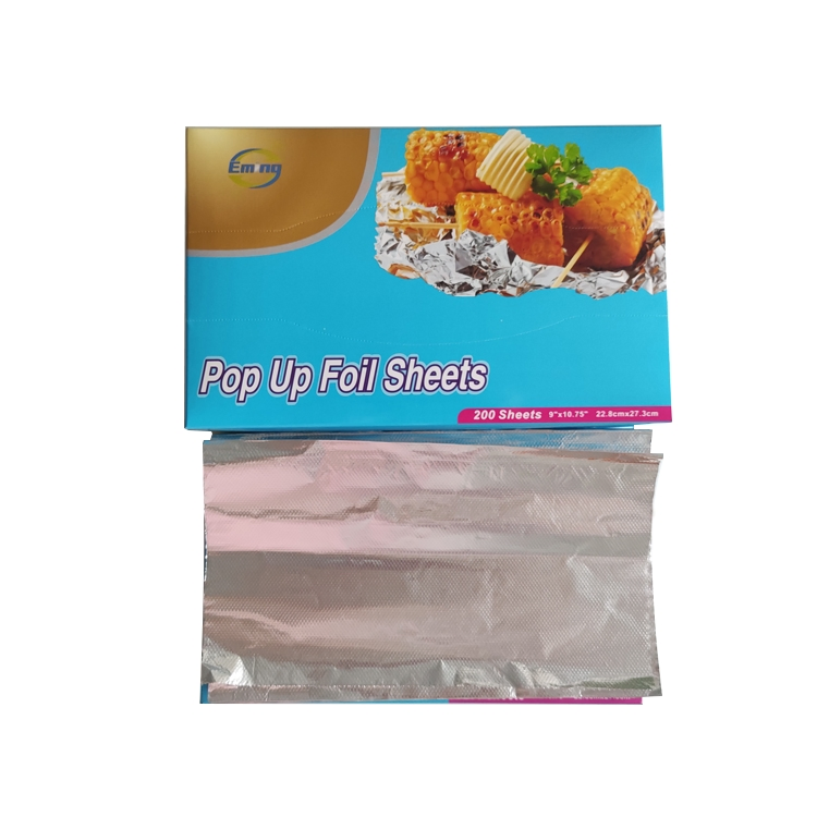 Food 12''x10.75'' Use Pop up Aluminum Foil Paper Sheets