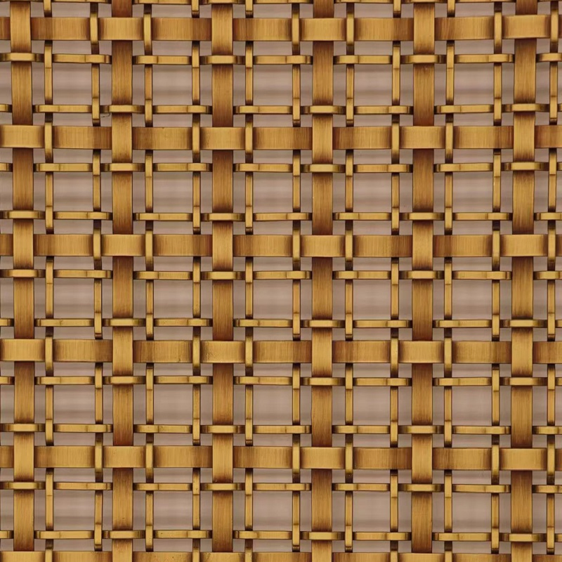 Premium Stainless Steel Decorative Woven Wire Mesh Pattern for Modern Interior Walls and Luxury Ceiling Installations