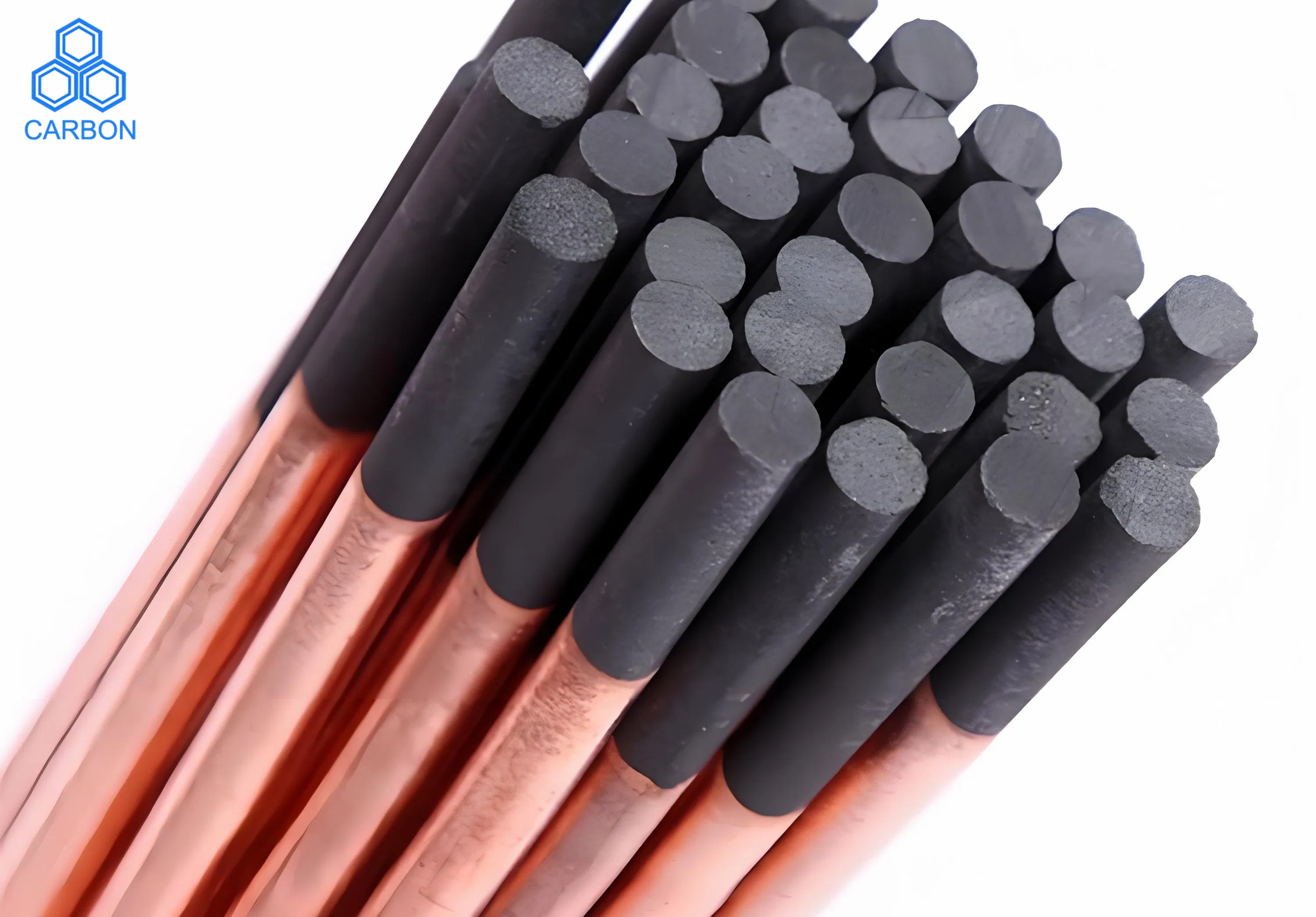 Carbon Arc Air Gouging Rods Copper Coated Round/Flat Carbon Rod 335mm Welding Materials