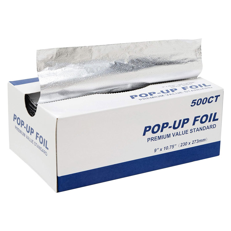 Kitchen Food Aluminium Packing Paper Embossed Aluminum Foil Pop up Foil Sheets