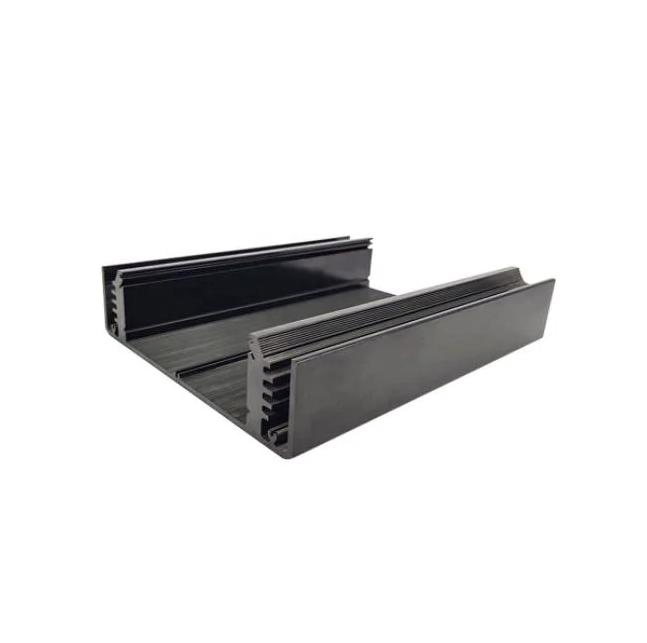 Anodized Aluminium Extrusion Profile Shopping Mall Glass Fencing Material