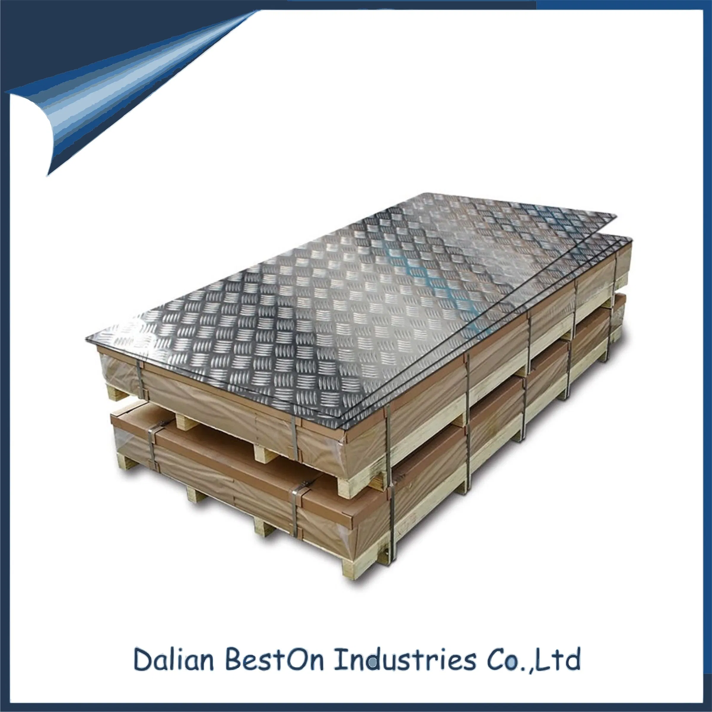 Diamond Aluminum Threaded Plate Custom 3105 3003 H22 Patterned Aluminum Tread Plate