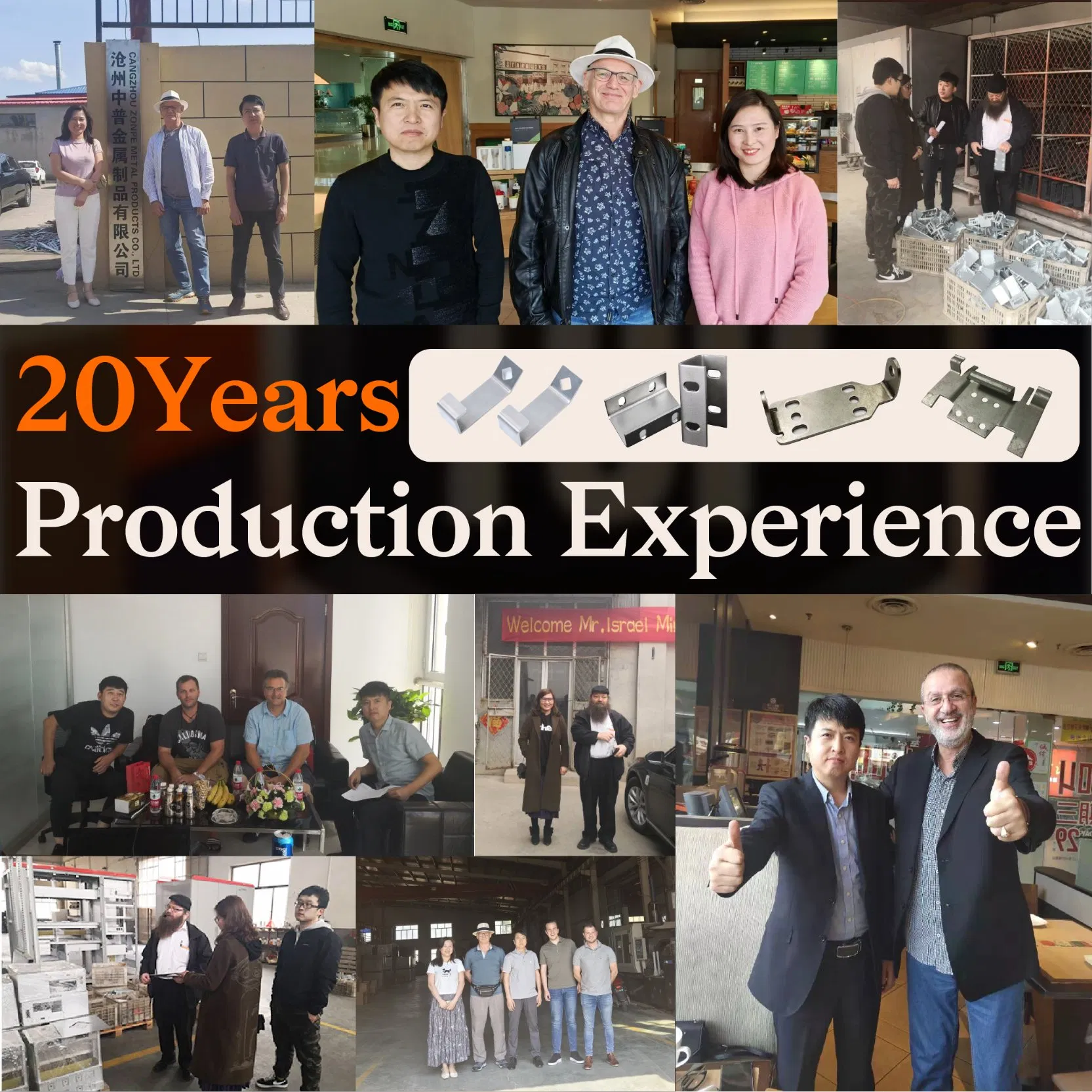 Heavy Duty Carbon Steel Sheet Metal Fabrication Long Fixing Plate with Ral3020 Red Powder Coating for Industrial Equipment