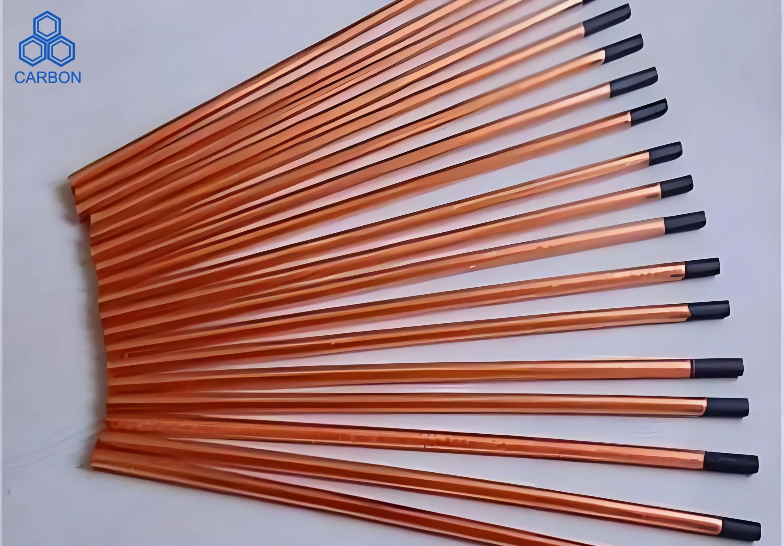 Carbon Arc Air Gouging Rods Copper Coated Round/Flat Carbon Rod 335mm Welding Materials